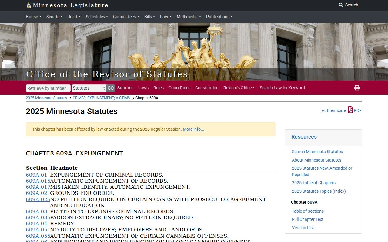 Wabasha County civil docket expungement and sealing rules