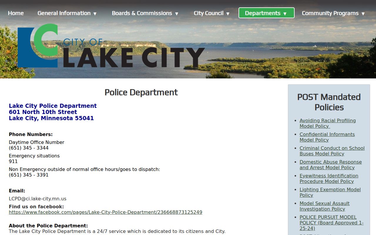 Wabasha County Lake City court docket police information